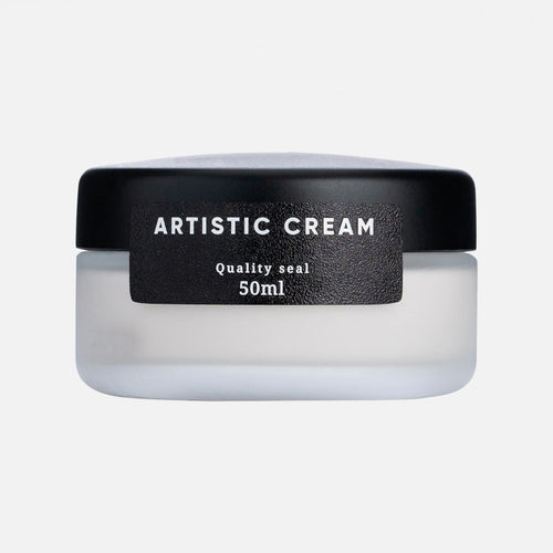 Paul Brunngård Artistic Cream shoe care product in a neutral shade, displayed in a sleek container.
