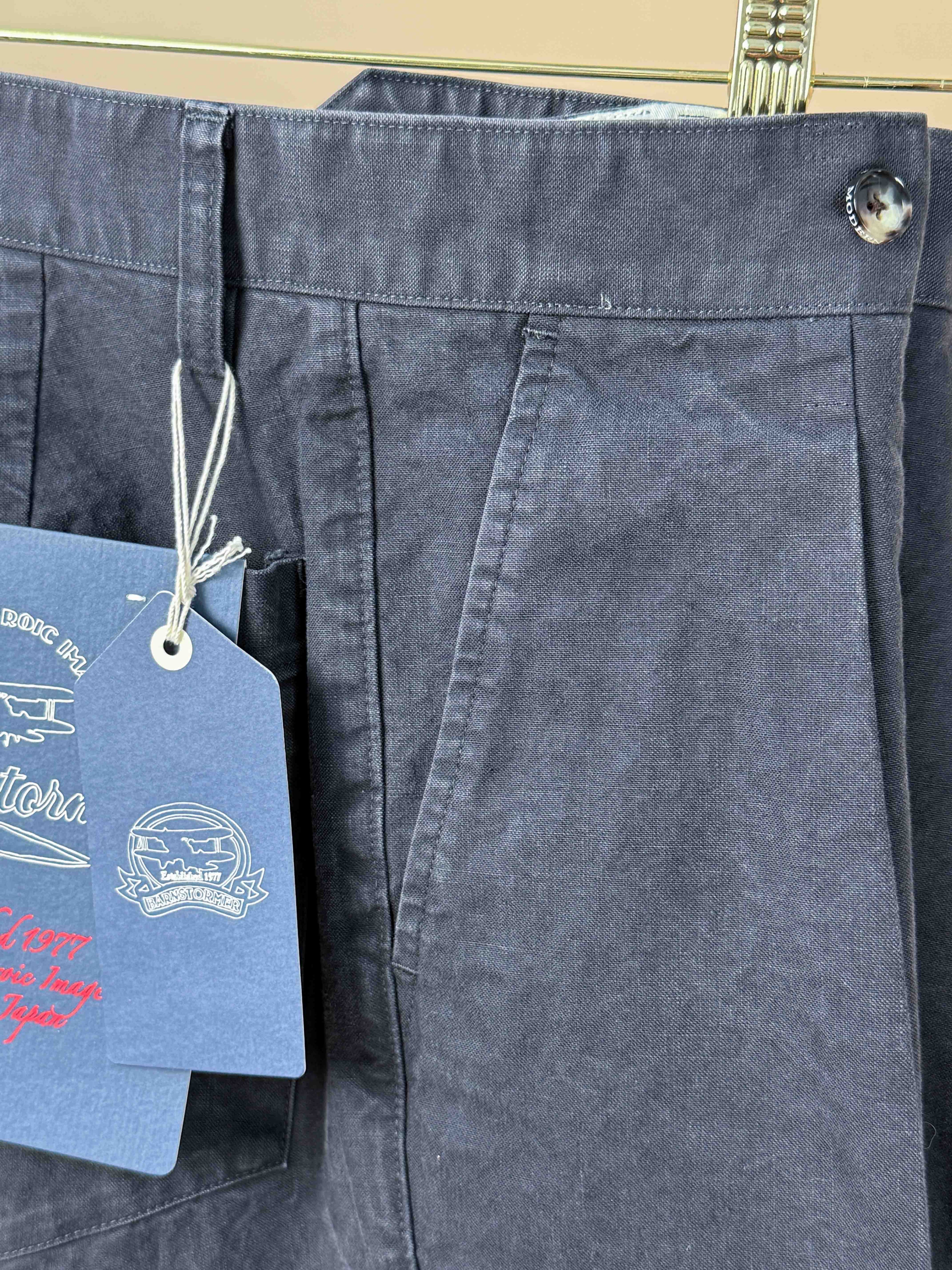Washed Black Single Pleat French Work Chino - 1510P