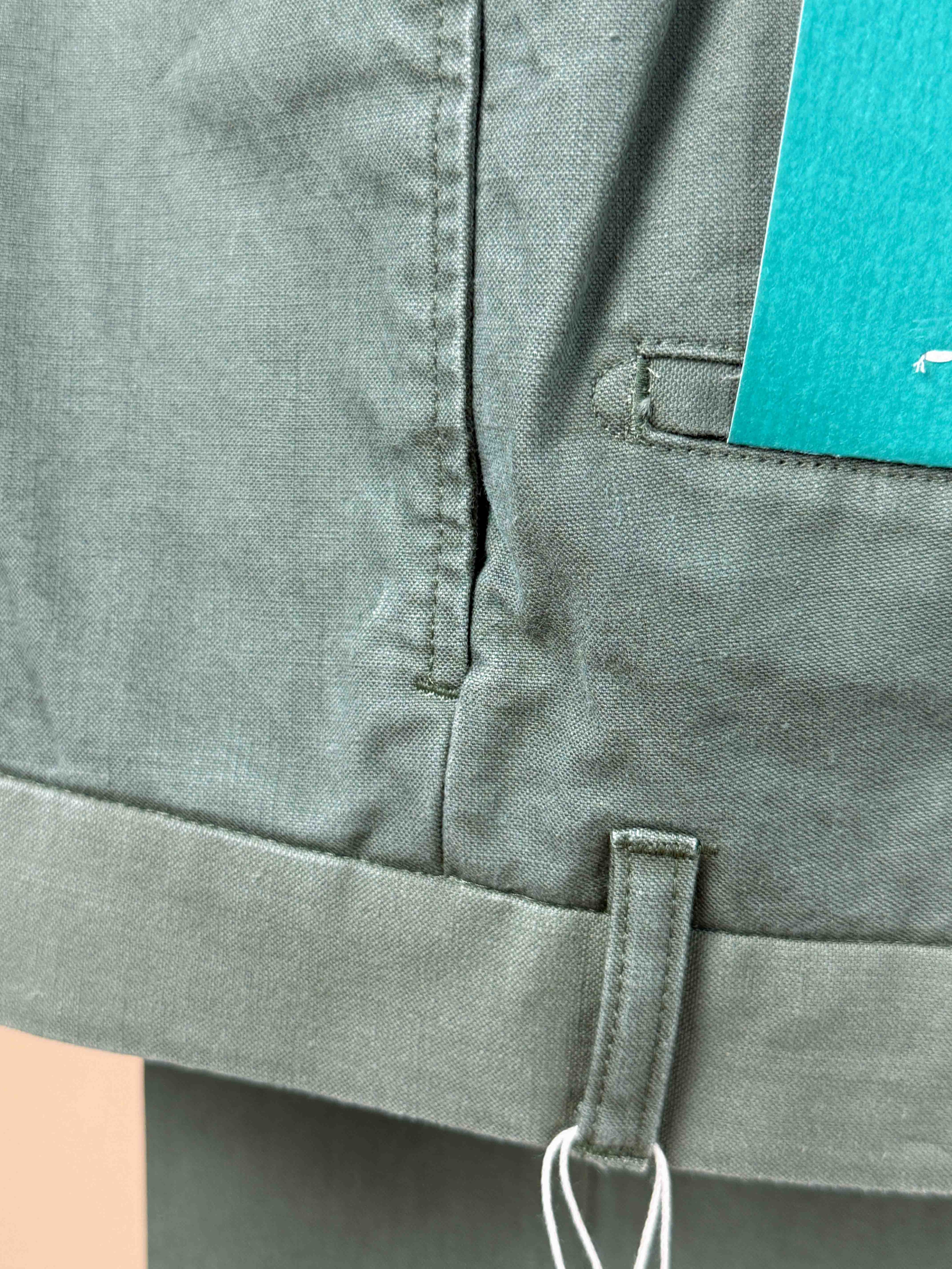 Washed Canvas Flat Front Chinos 1952UC - Olive