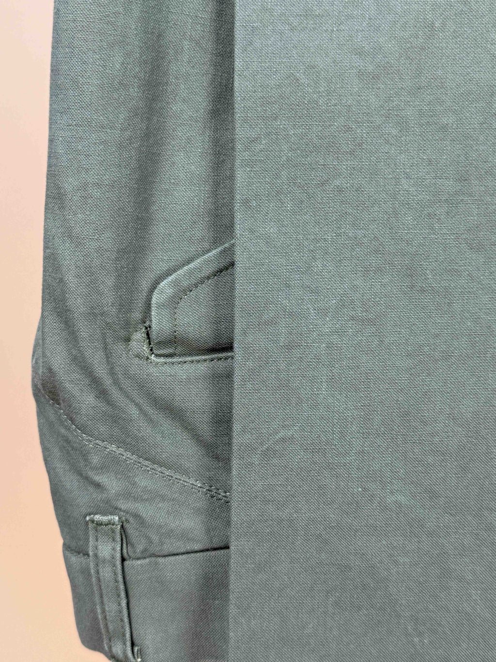 Washed Canvas Flat Front Chinos 1952UC - Olive
