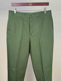 Olive Flat Front Chinos - 1952UC