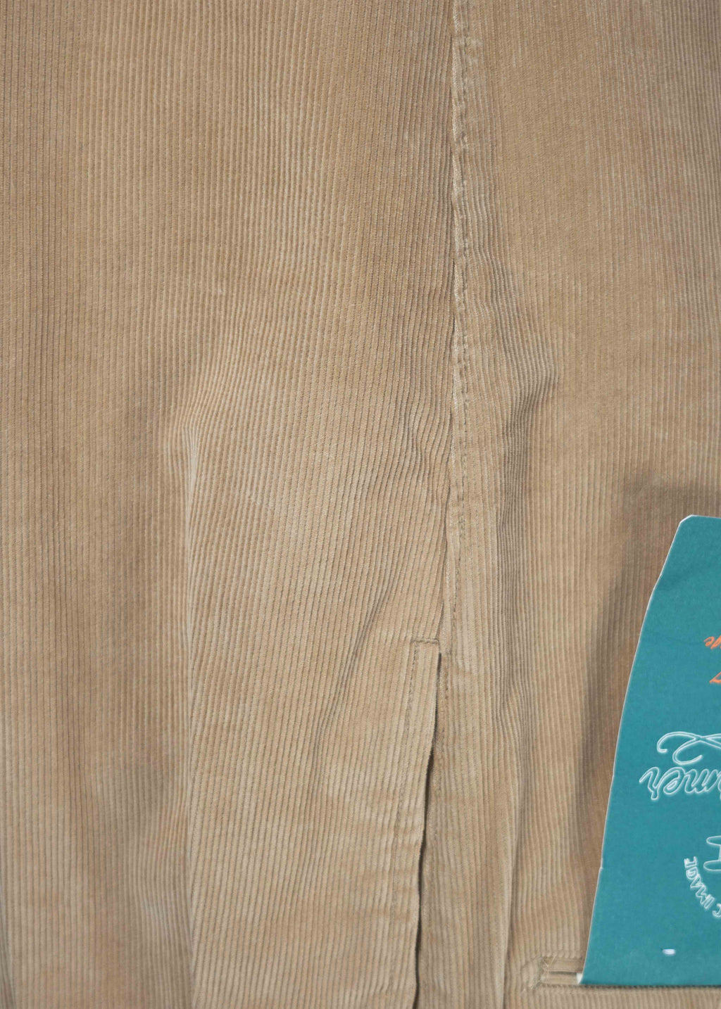 Beige Barnstormer 1955UC 2-pleat corduroy chinos, front view showing classic fit and textured fabric.