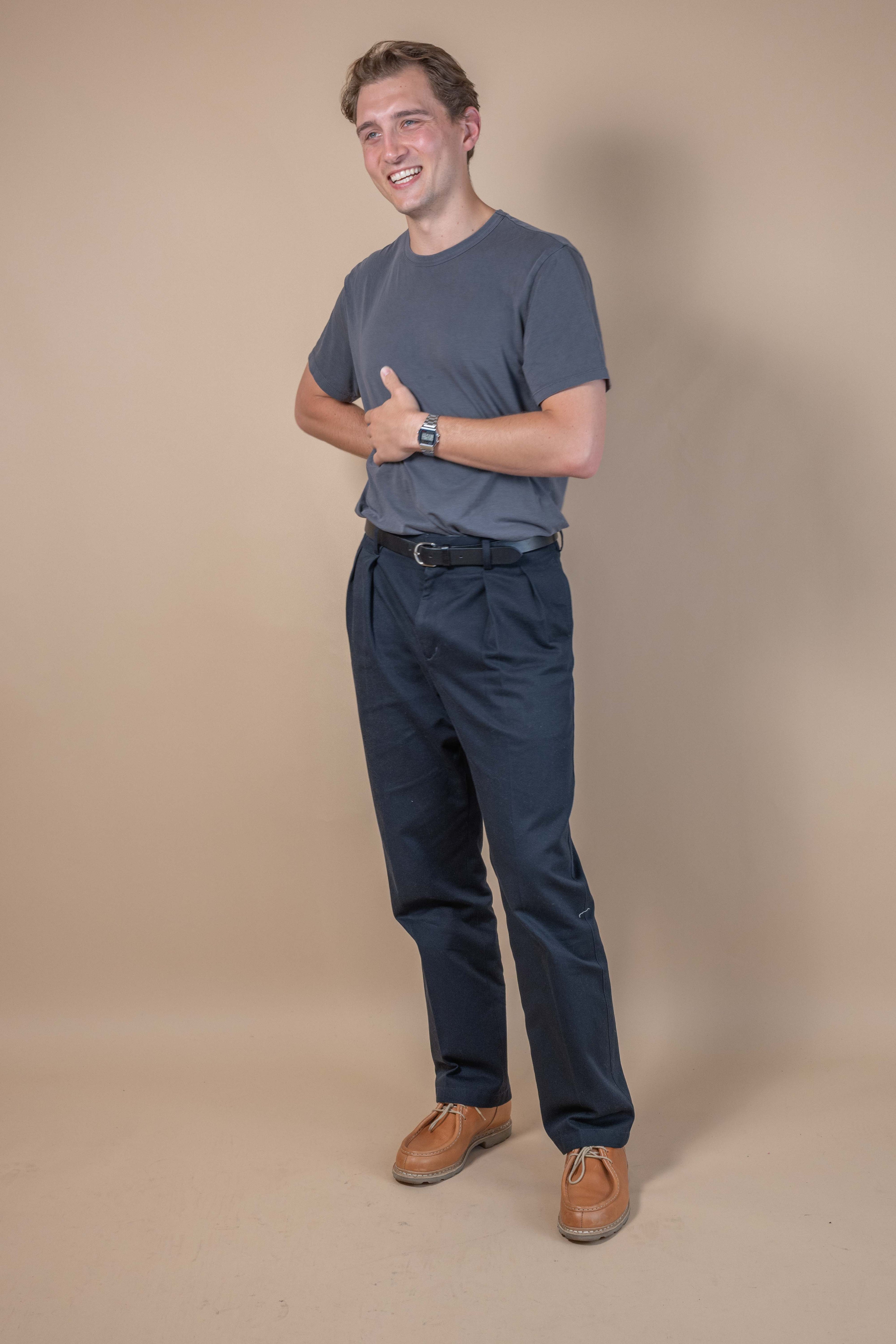 Navy 2 Pleat Chinos - 1955UC