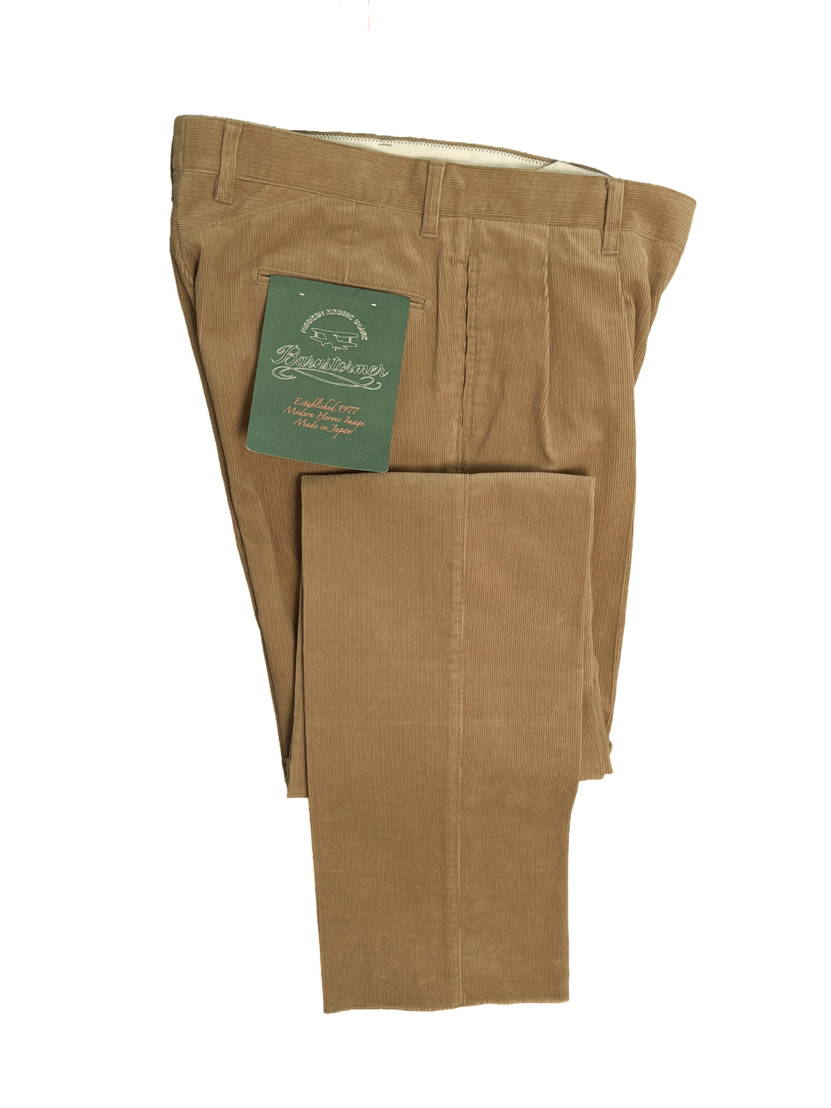 Beige 2 Pleat Corduroy Chinos - 1955UC