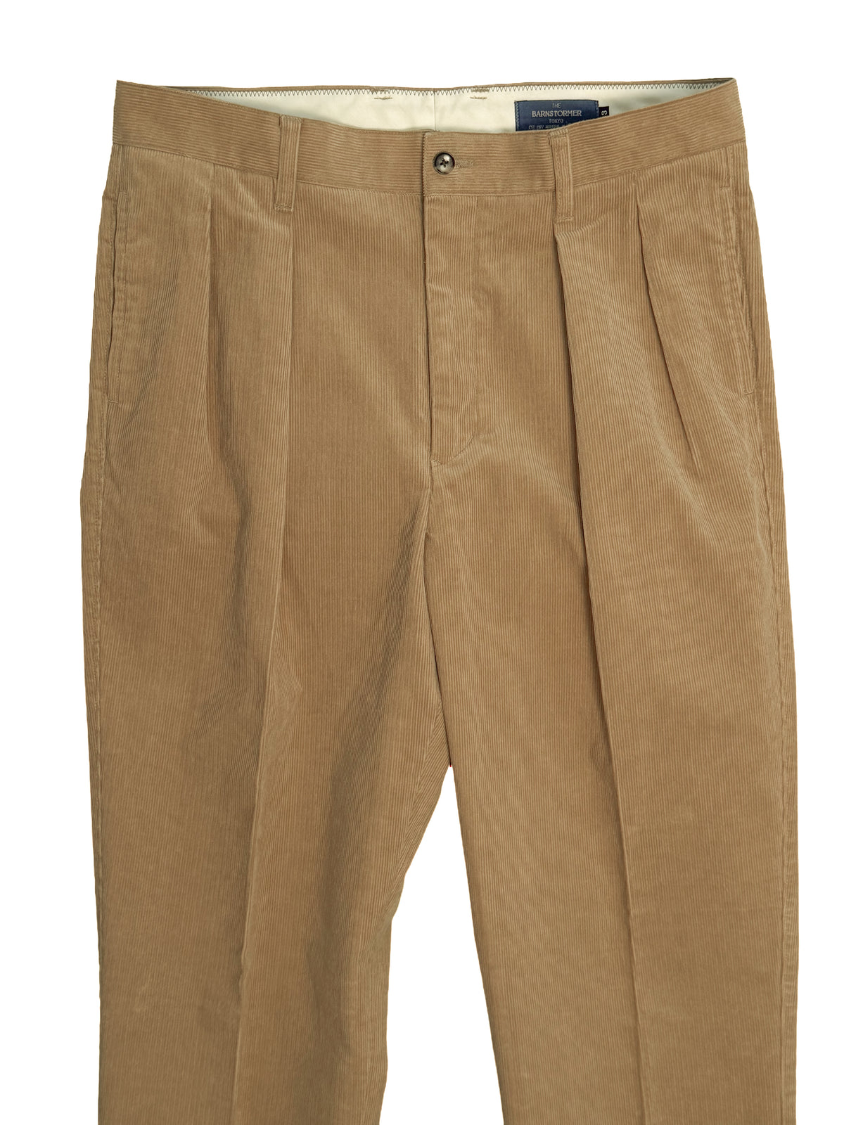 Beige 2 Pleat Corduroy Chinos - 1955UC