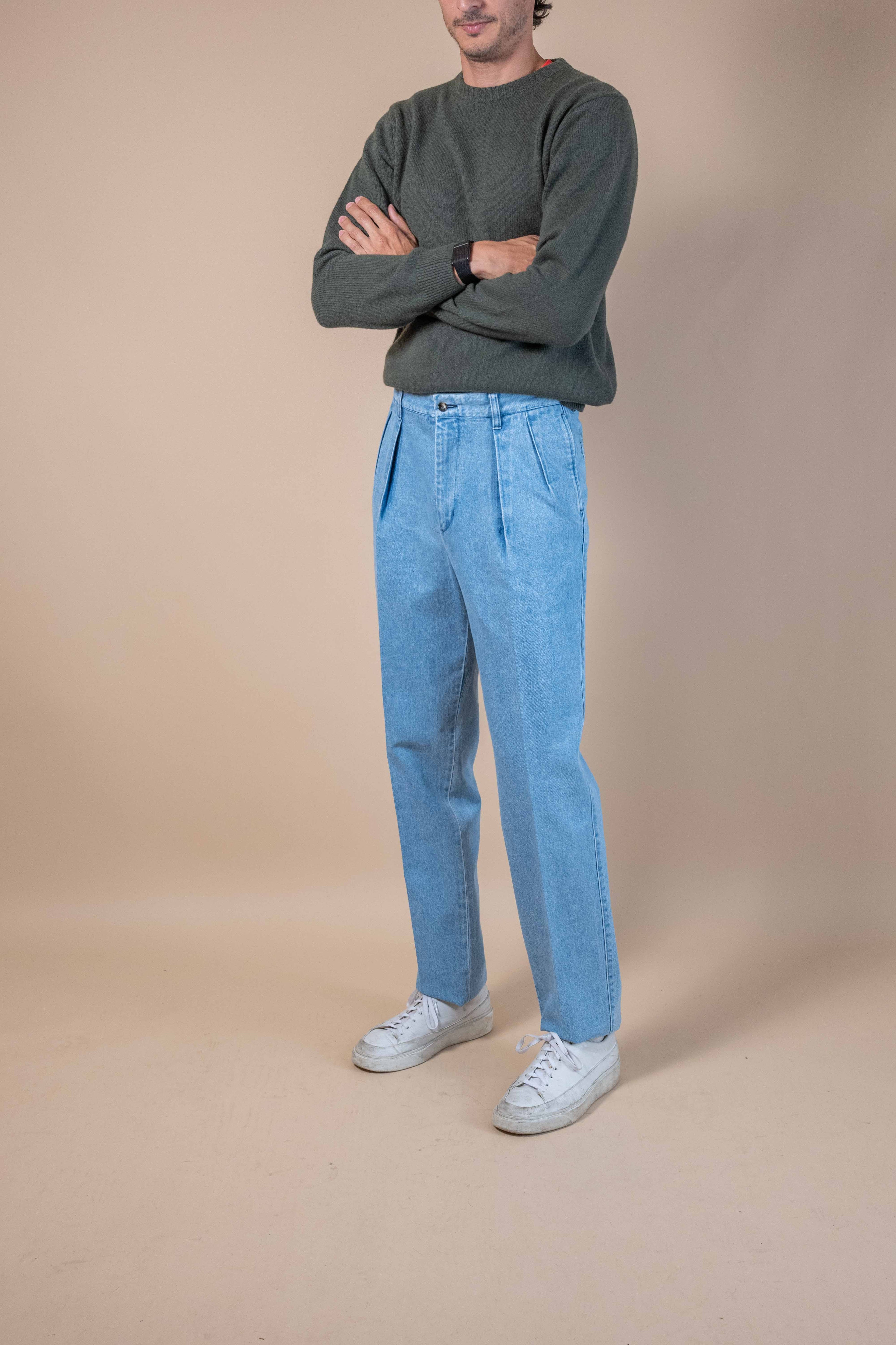 Bleached 2 Pleat Jeans - 1955DNM