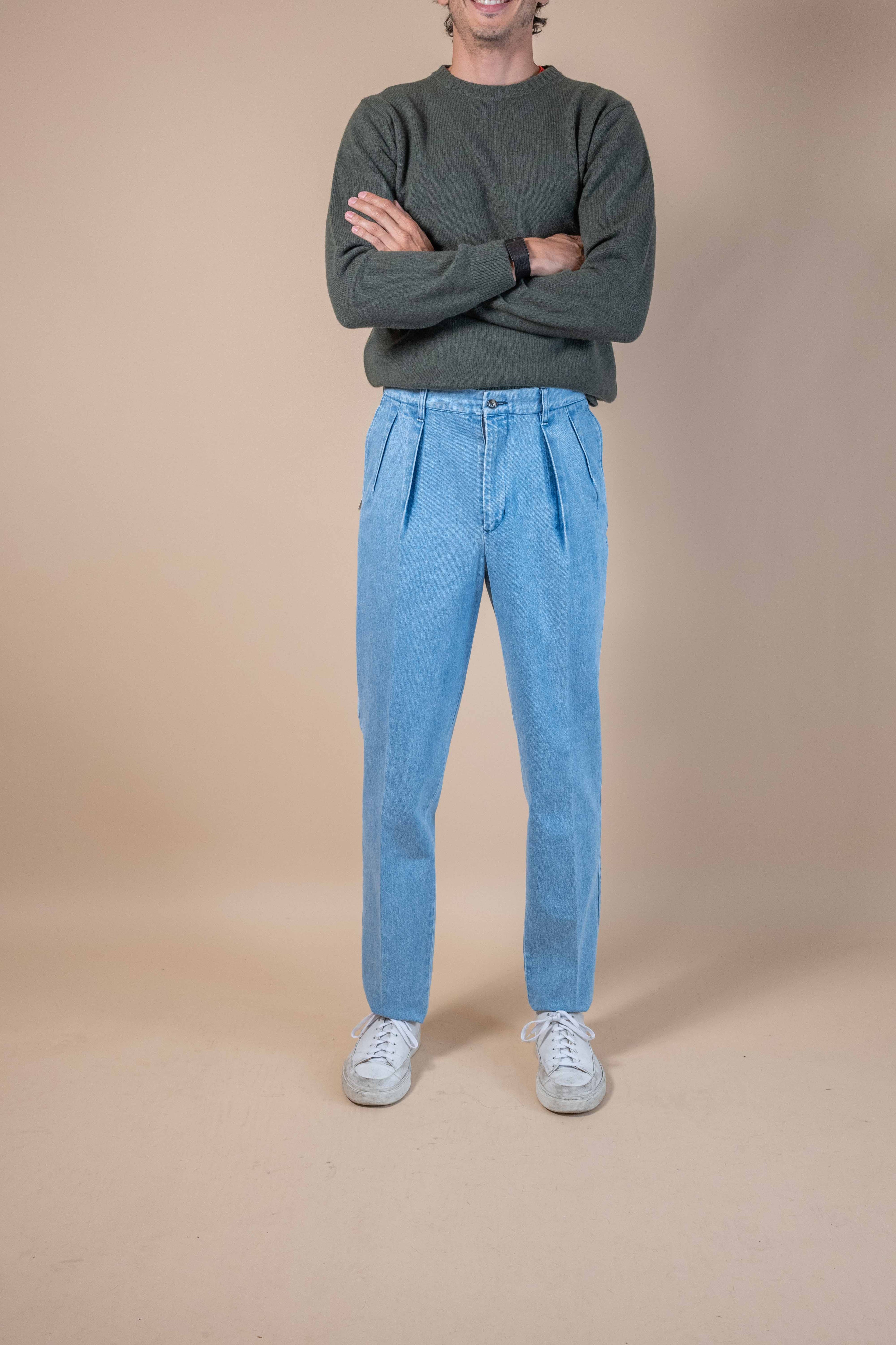 Bleached 2 Pleat Jeans - 1955DNM