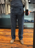 Washed Black Single Pleat French Work Chino - 1510P