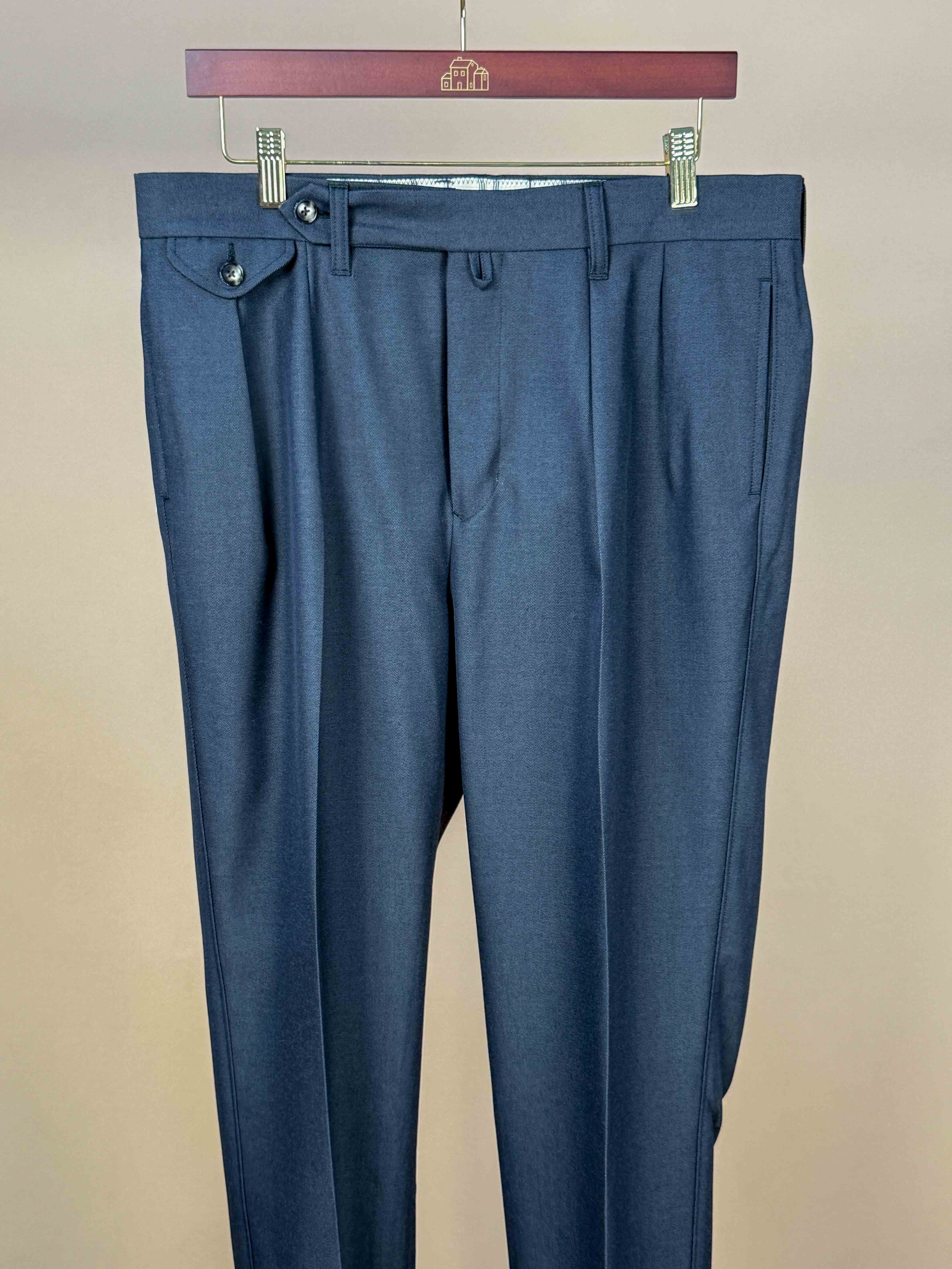 Barnstormer Navy MacArthur 1940P - 2 Pleat Wool Gabardine Trousers