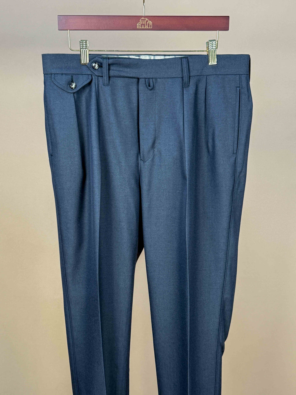 Navy MacArthur 1940P - 2 Pleat Wool Gabardine Trousers
