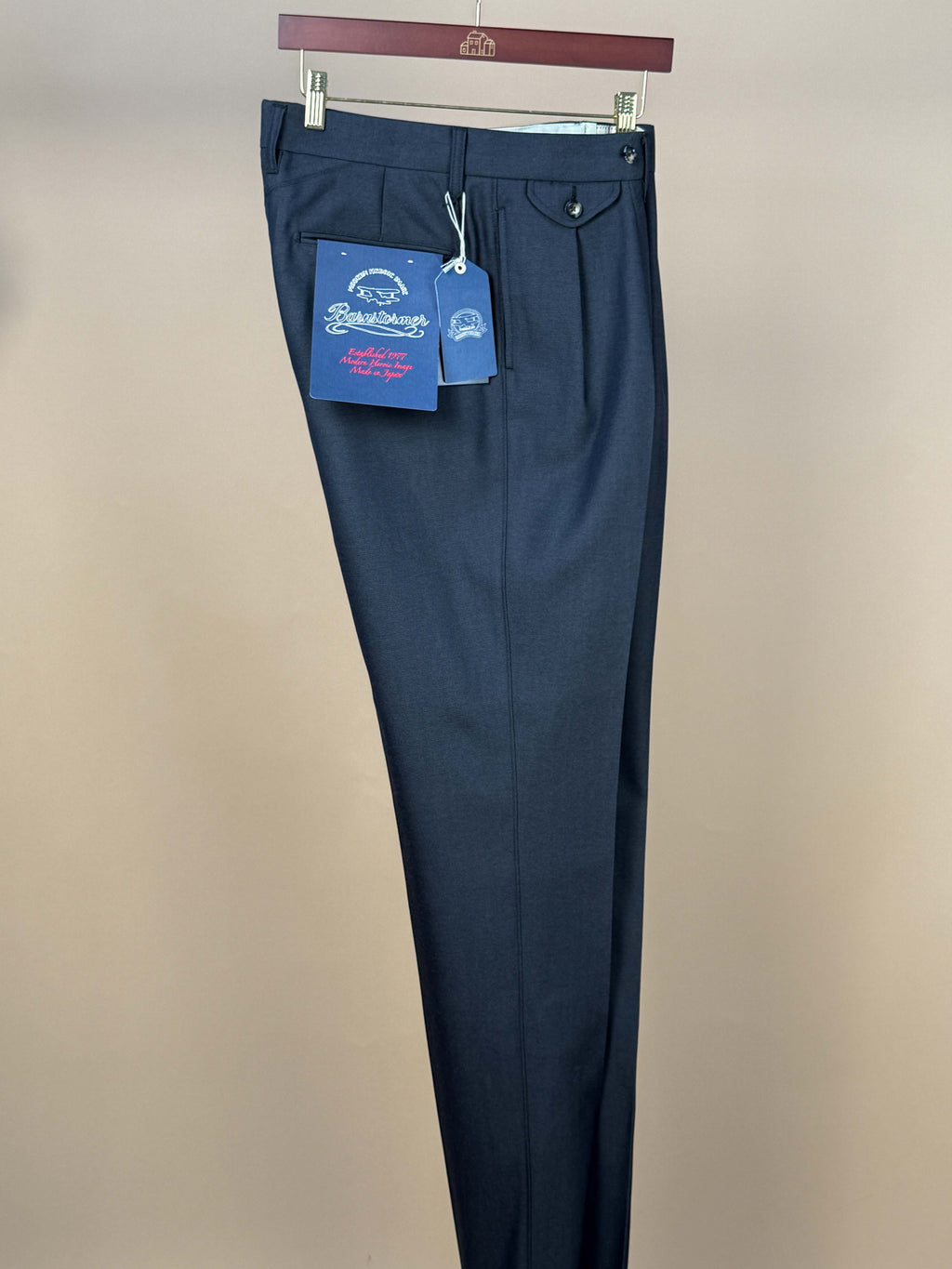 Navy MacArthur 1940P - 2 Pleat Wool Gabardine Trousers