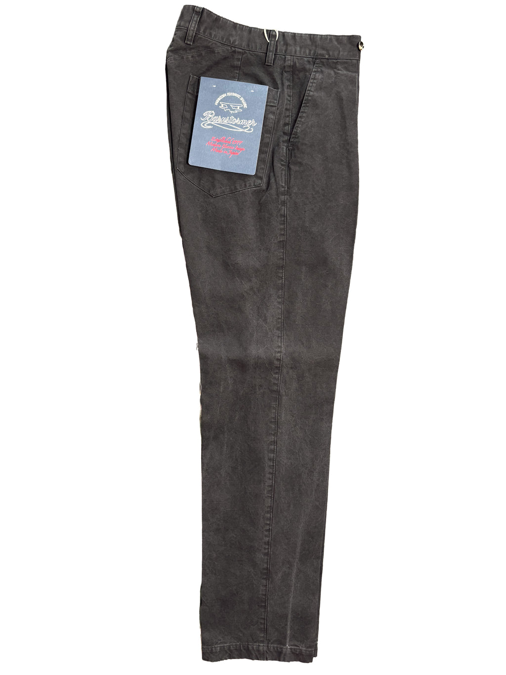 Washed Black Single Pleat French Work Chino - 1510P