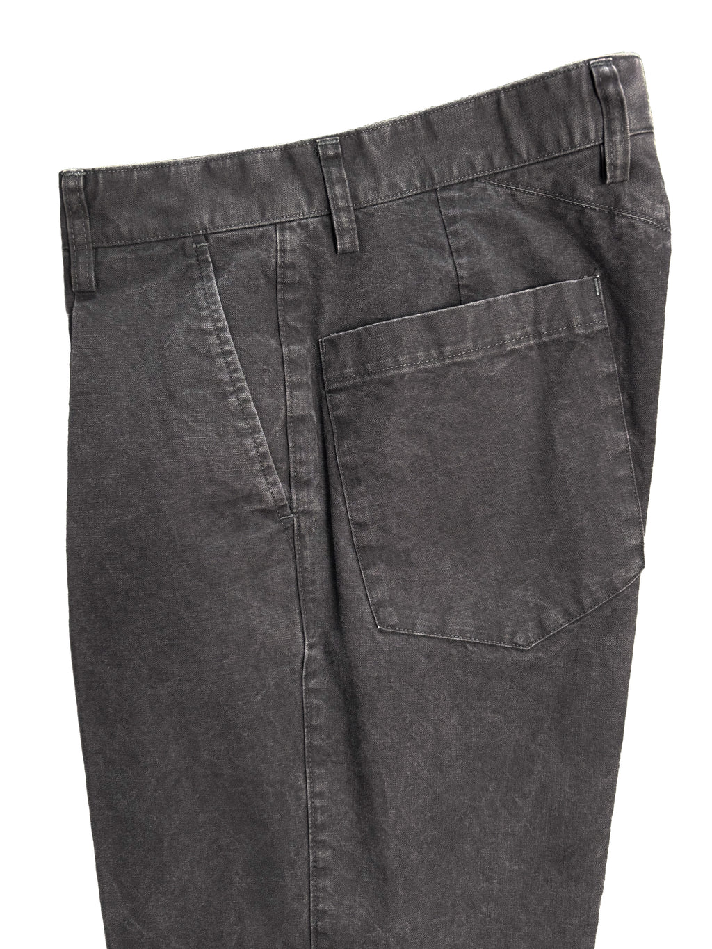 Washed Black Single Pleat French Work Chino - 1510P