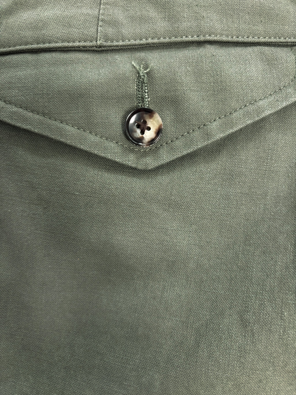 Washed Canvas Flat Front Chinos 1952UC - Olive