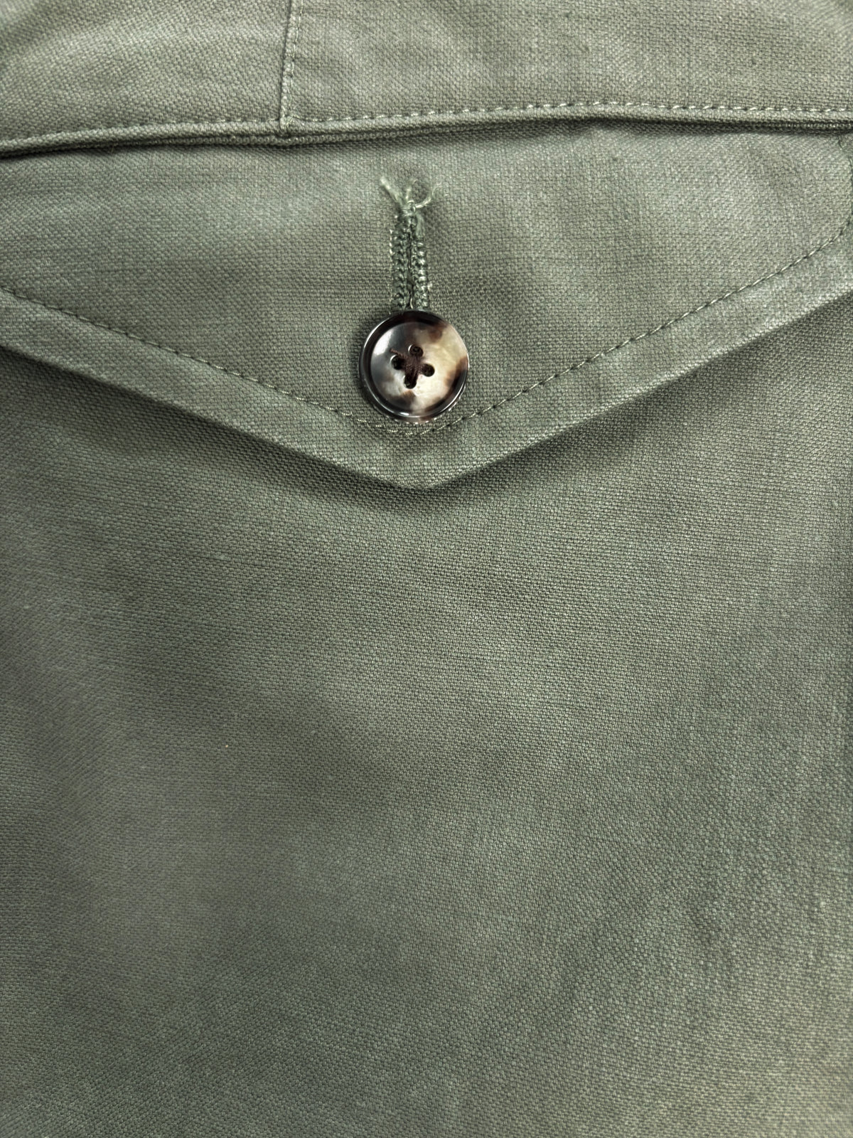 Washed Canvas Flat Front Chinos 1952UC - Olive