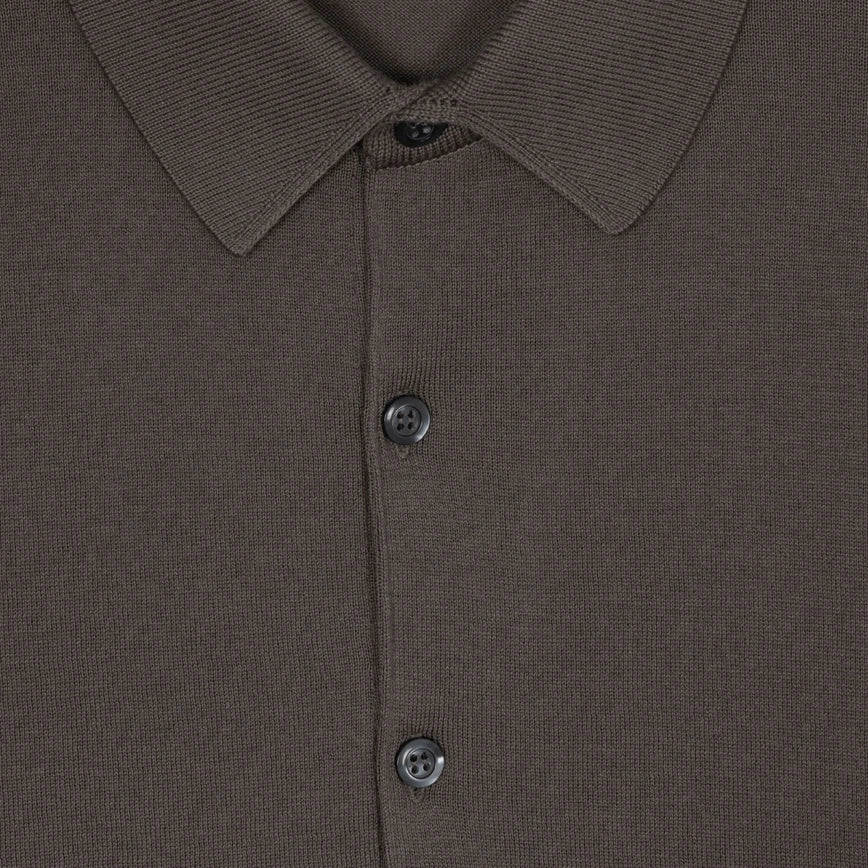 Sea Island Cotton Long Sleeve Polo