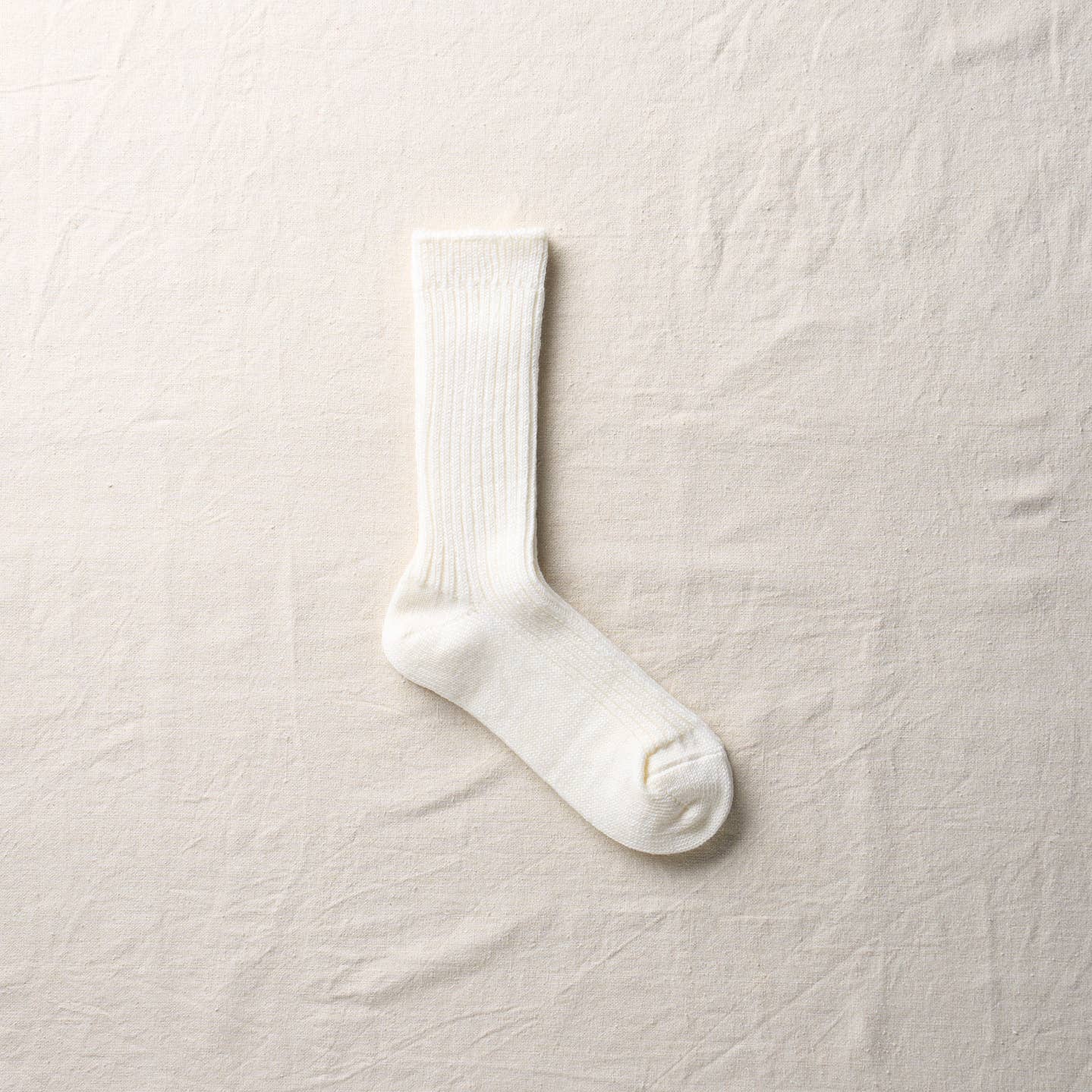 Linen Wool Ribbed Socks
