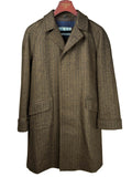 CORB Coat - Brown Chevron Wool Tweed