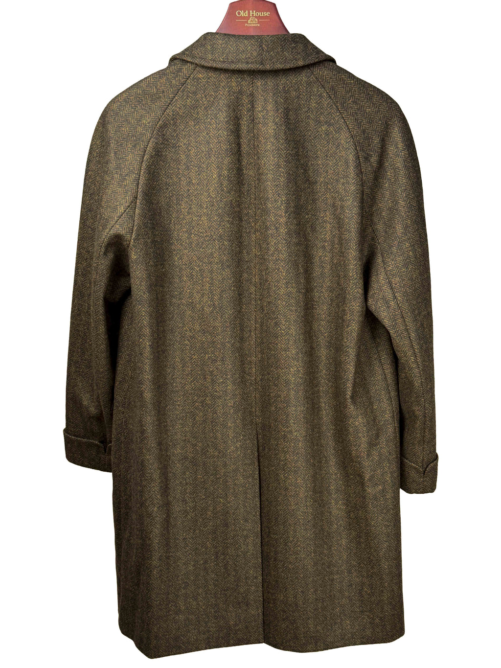 CORB Coat - Brown Chevron Wool Tweed