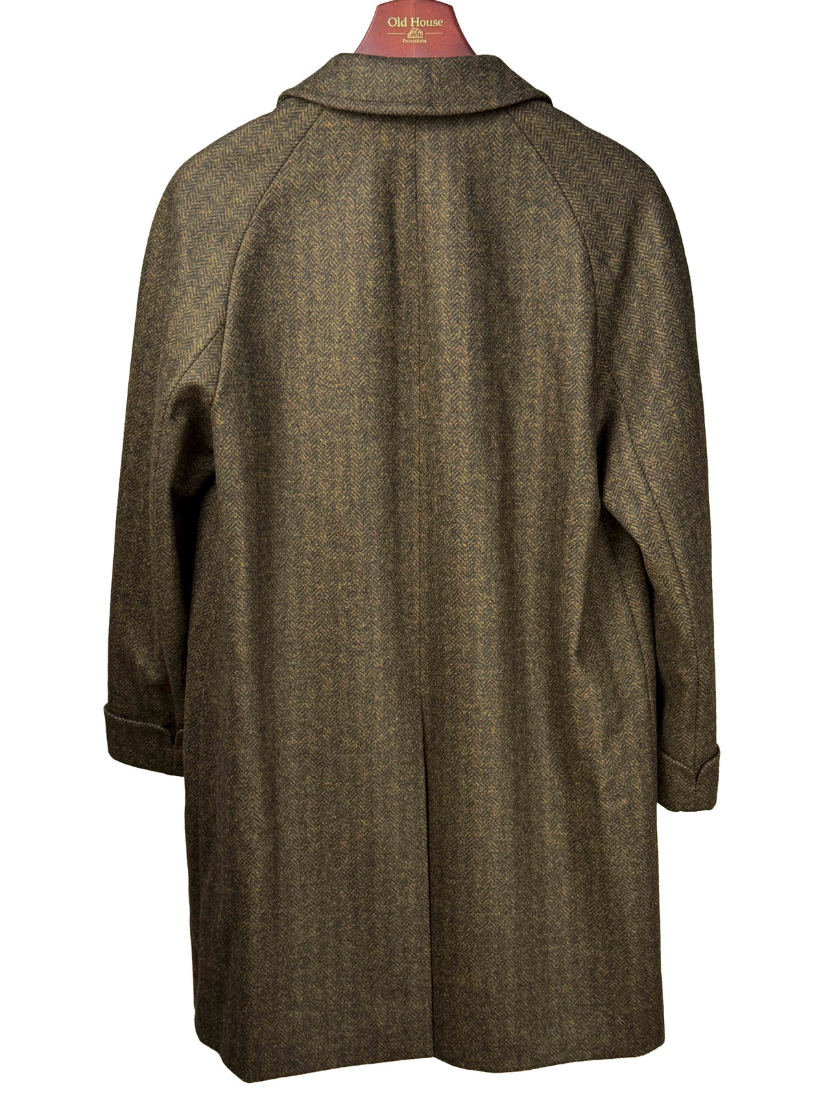 CORB Coat - Brown Chevron Wool Tweed