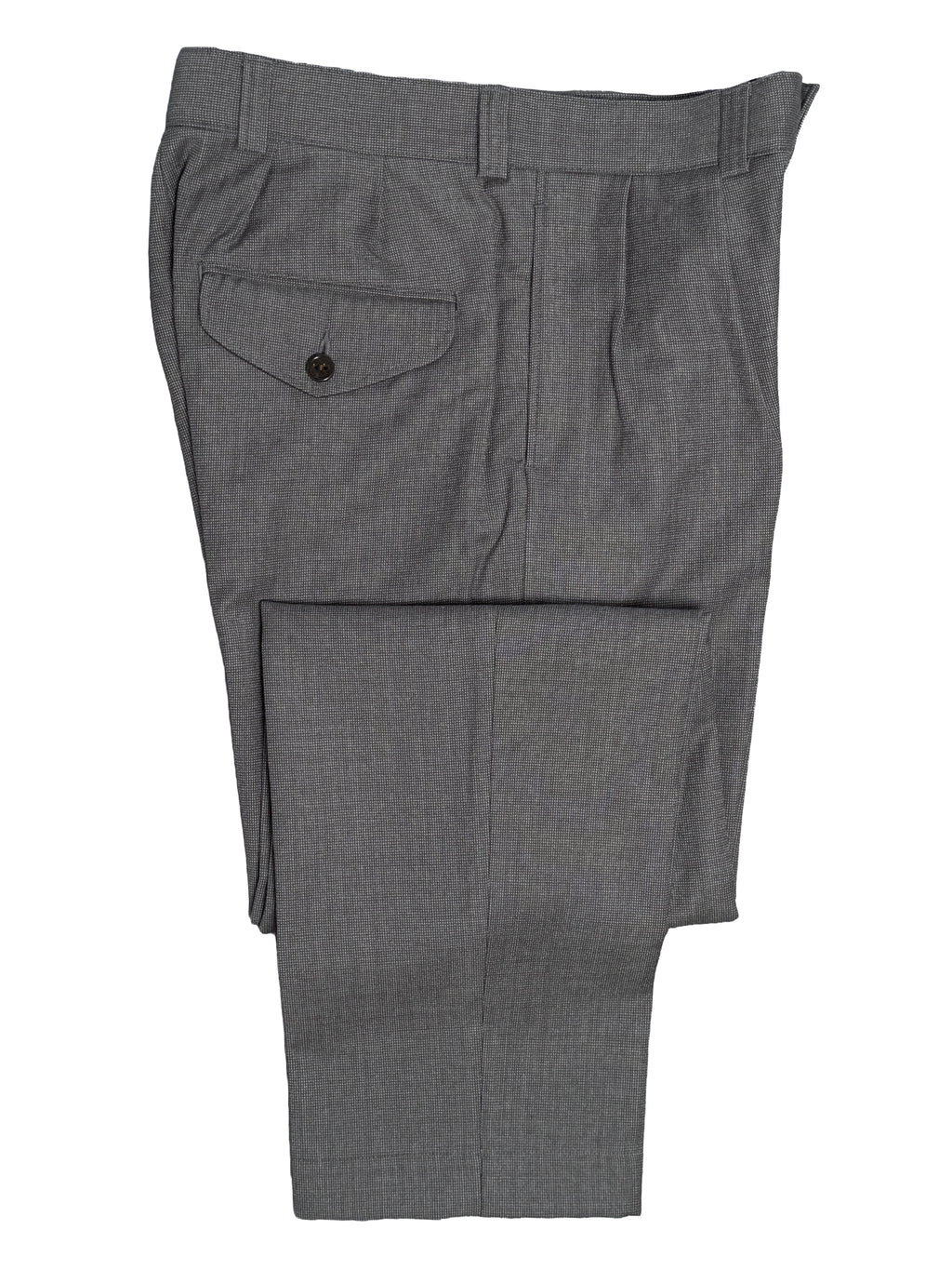 NICOLAS Trousers - Grey Nailhead Wool Twill