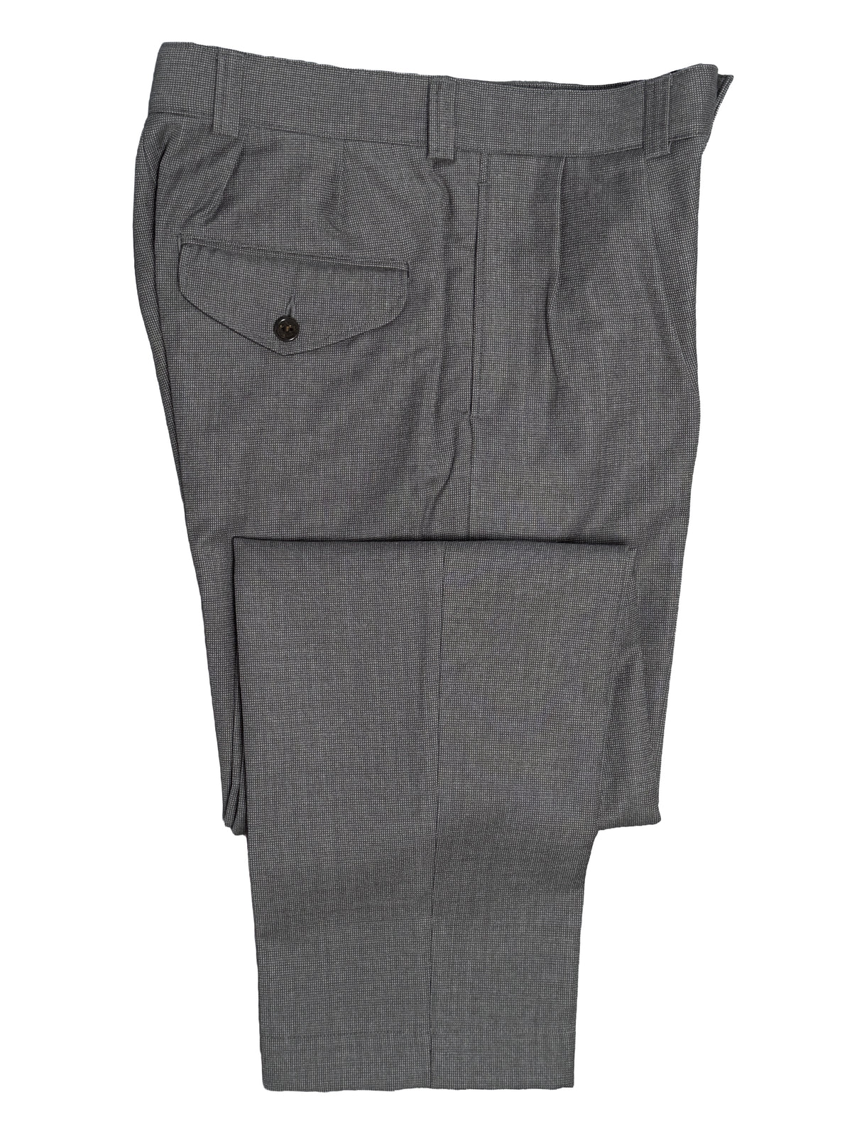 NICOLAS Trousers - Grey Nailhead Wool Twill