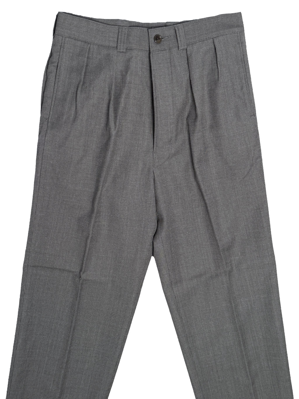NICOLAS Trousers - Grey Nailhead Wool Twill