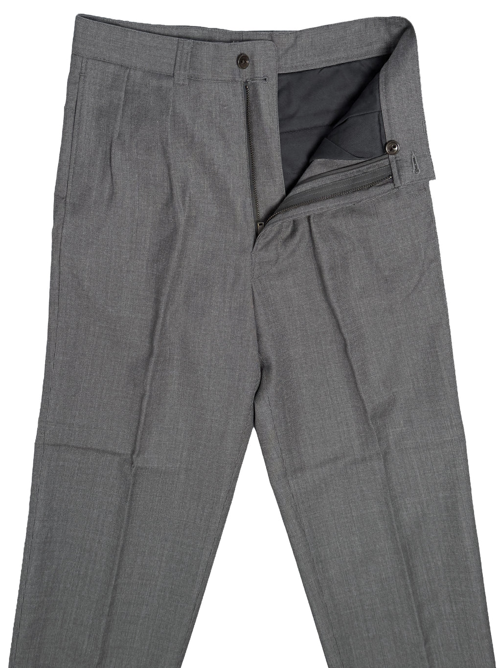 NICOLAS Trousers - Grey Nailhead Wool Twill