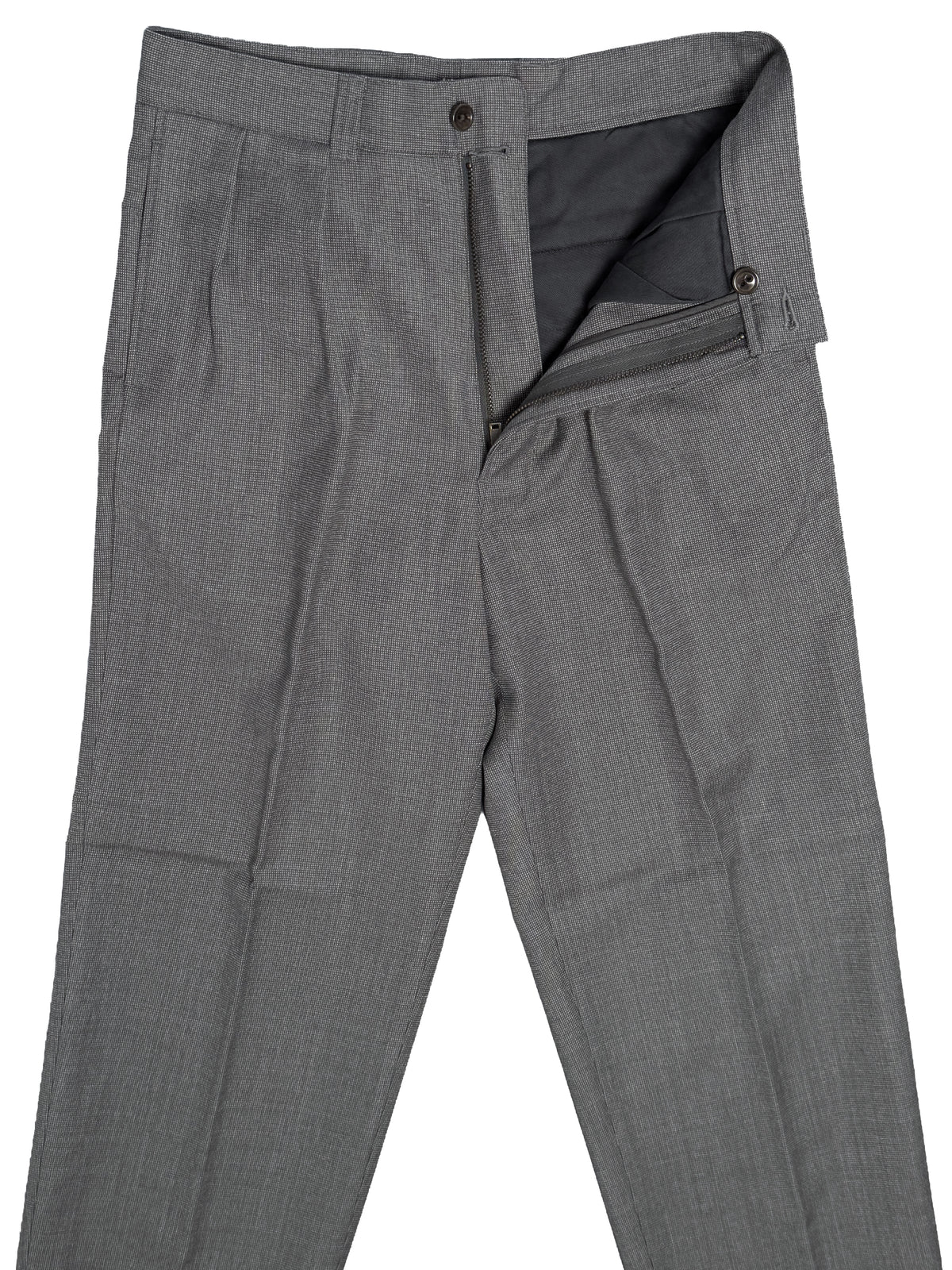 NICOLAS Trousers - Grey Nailhead Wool Twill