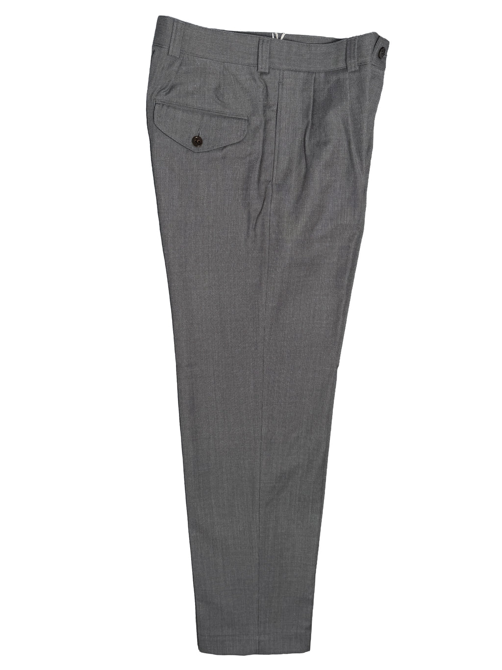 NICOLAS Trousers - Grey Nailhead Wool Twill