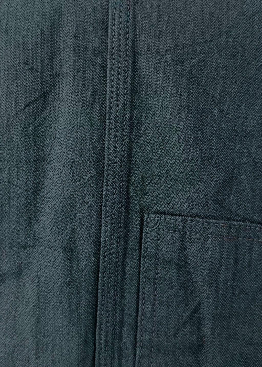 Black linen cotton Paul trousers with chevron pattern from Cohérence, displayed on a neutral background.