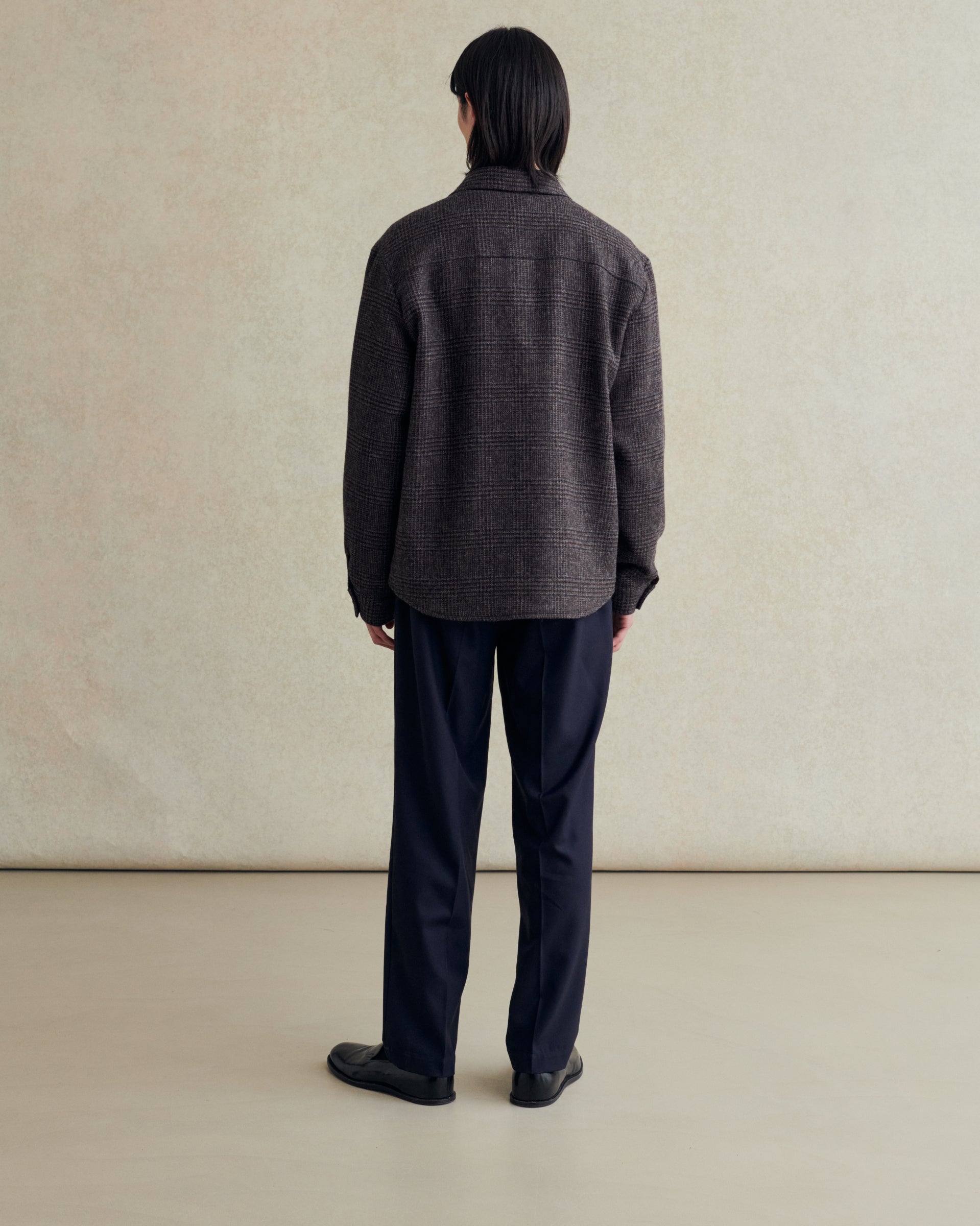 Lovat Tweed Overshirt - Gray/Brown Prince of Wales