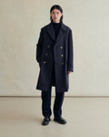 Marcel Moleskin Coat - Navy