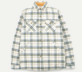 Dehen 1920 Crissman Overshirt in picnic plaid fabric, casual plaid shirt with button closure and classic collar.