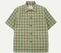 Dehen 1920 lounge shirt in lawn chair plaid featuring a casual, relaxed fit with button-up front and plaid fabric pattern.