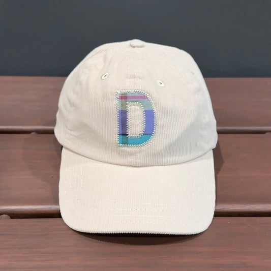 D Corduroy Baseball Cap - Ecru
