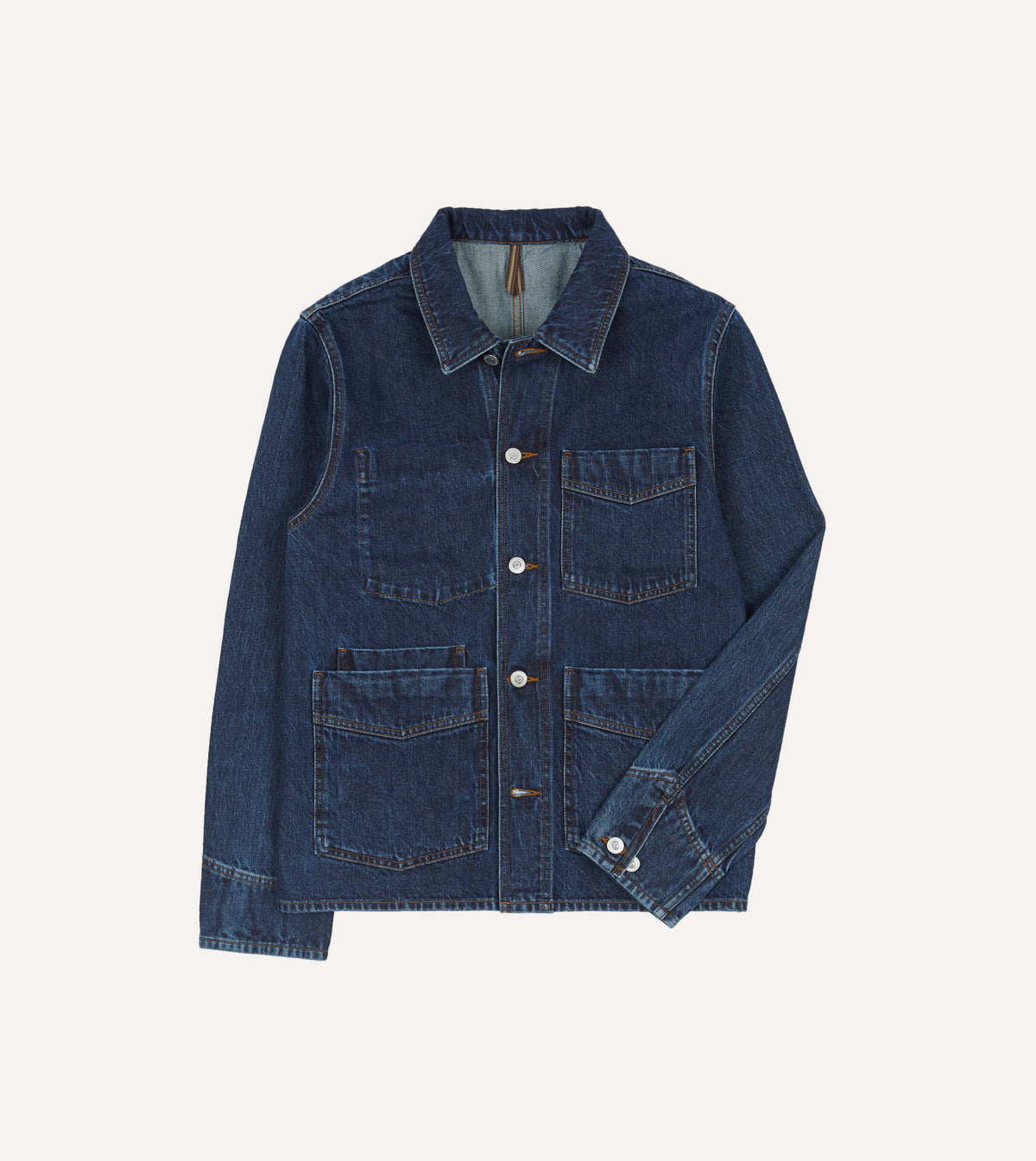 Five-Pocket Chore Coat - Stone Wash Denim