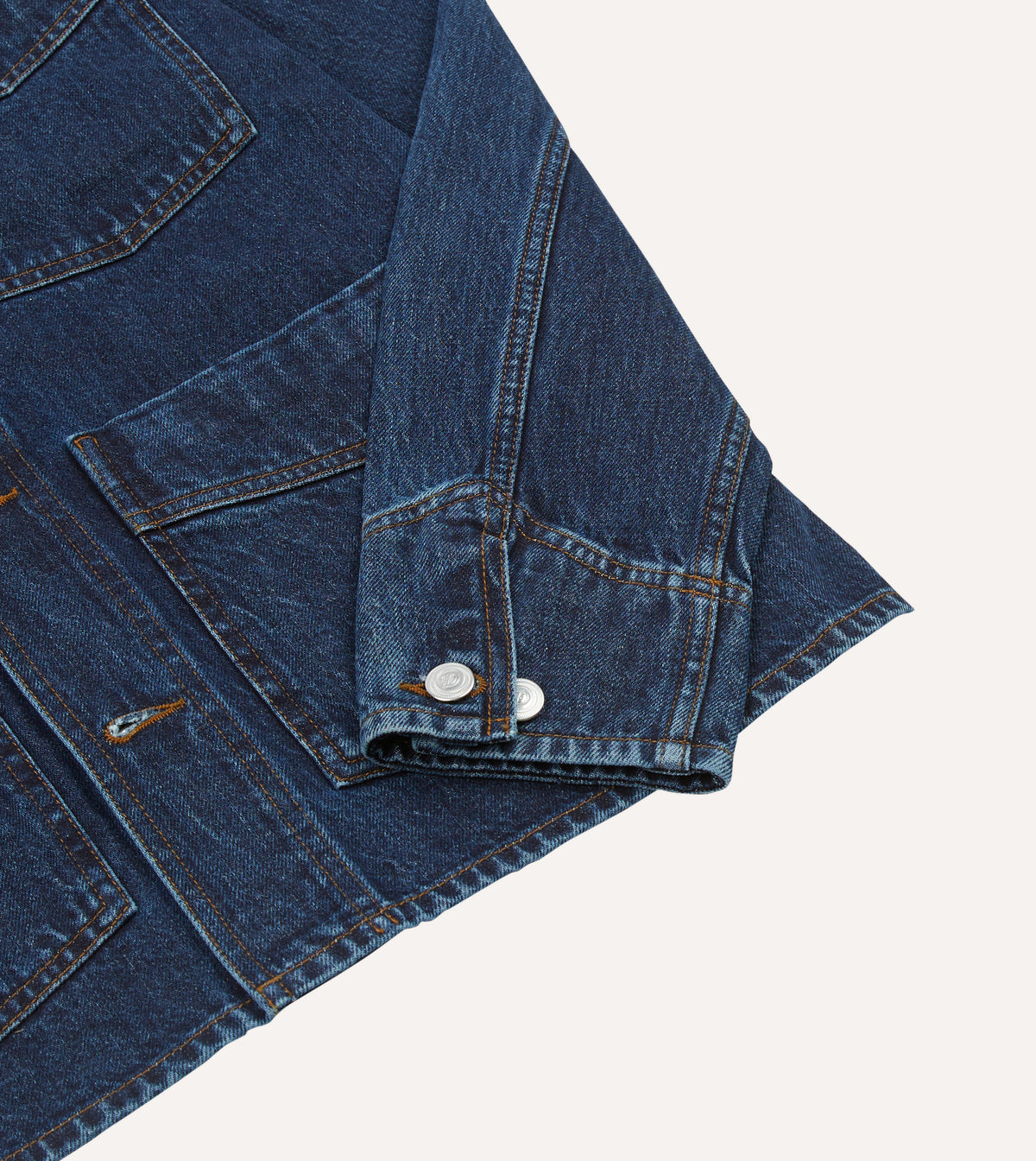 Five-Pocket Chore Coat - Stone Wash Denim
