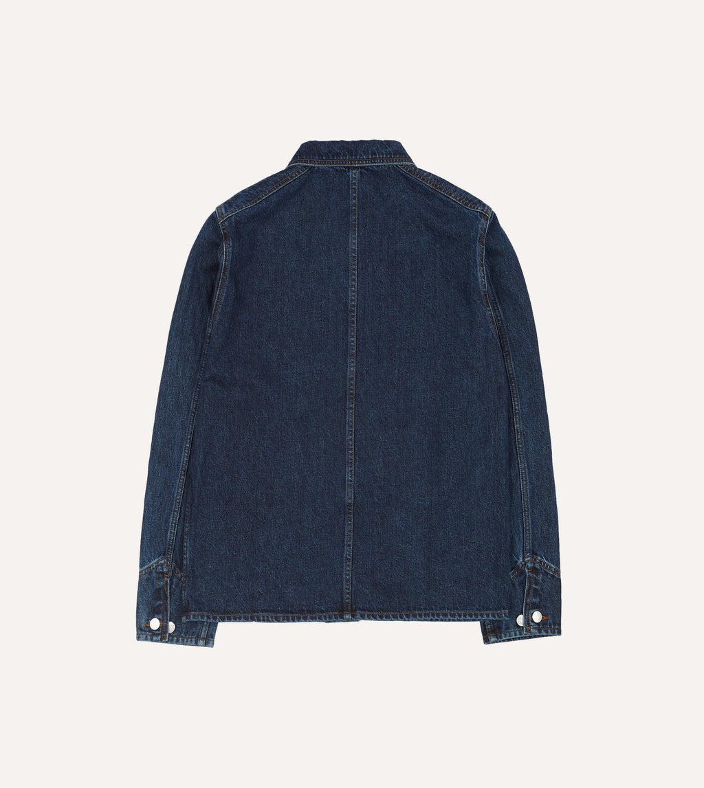 Five-Pocket Chore Coat - Stone Wash Denim