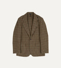 Houndstooth Check Tweed Games Blazer - Brown & Green