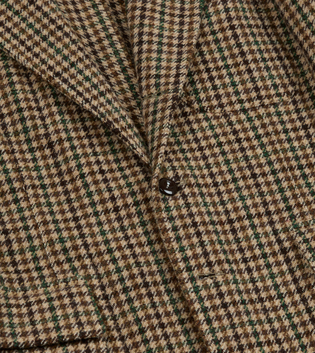 Houndstooth Check Tweed Games Blazer - Brown & Green