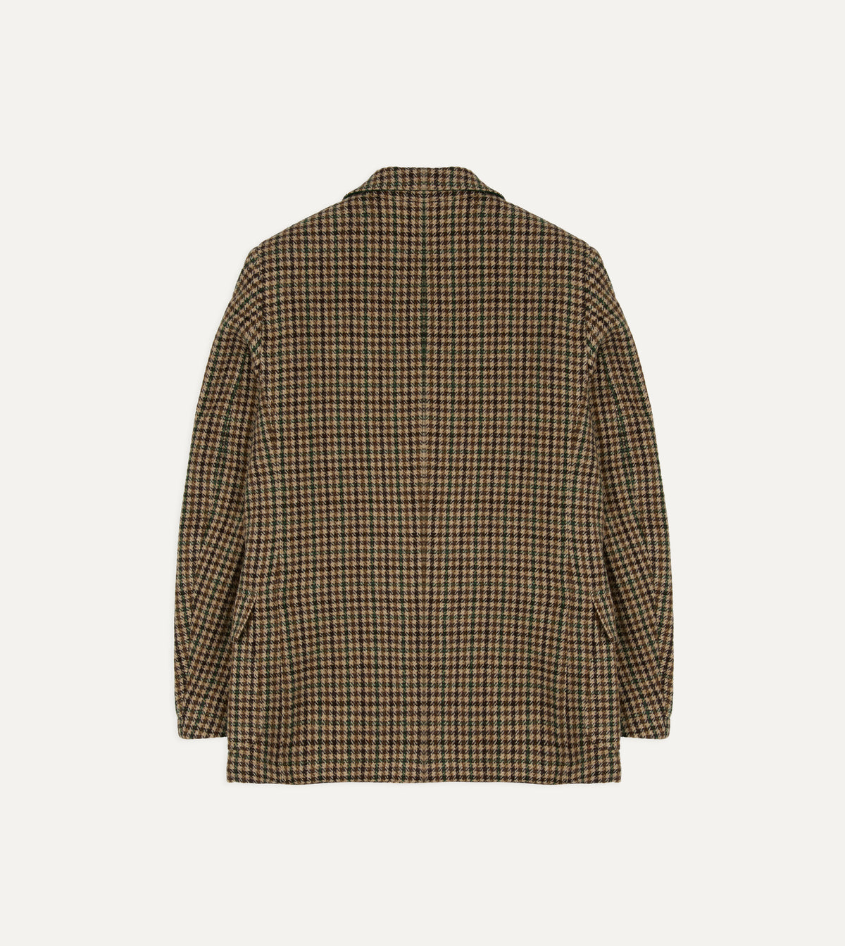 Houndstooth Check Tweed Games Blazer - Brown & Green