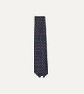 Mini Diamonds Dot Print Silk Tie - Blue, Red & Yellow