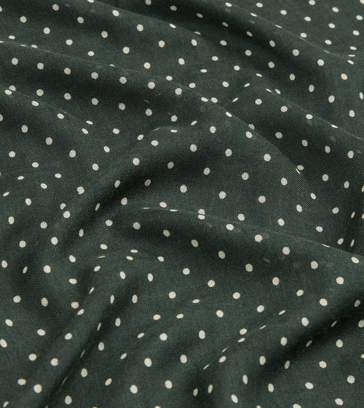 Polka Dot Wool-Silk Scarf - Green