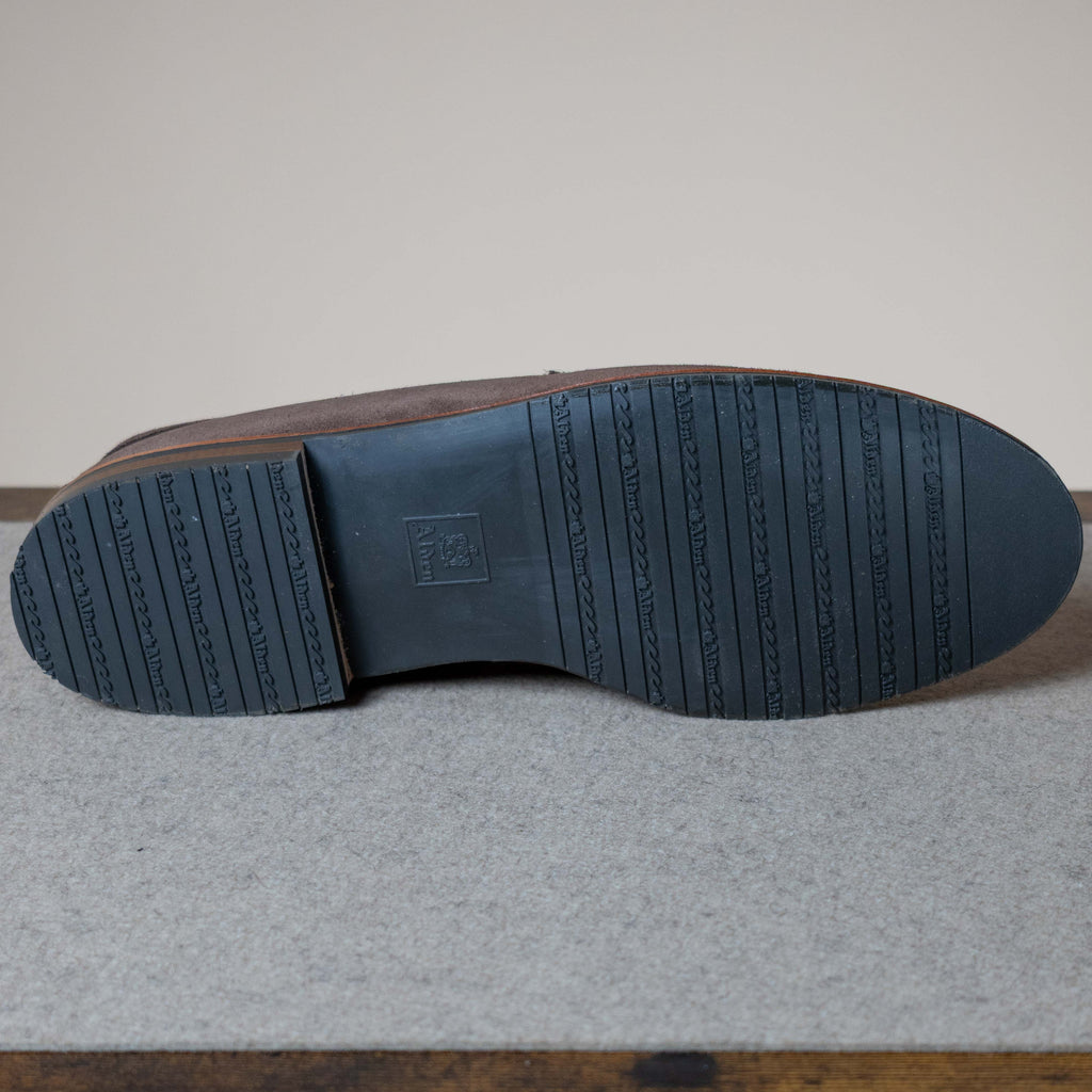 Unlined VAN Penny Loafer Rubber Sole - Dark Brown Suede