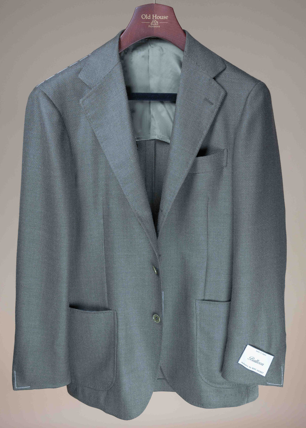 Wool Single Breasted Sport Coat - Light Olive