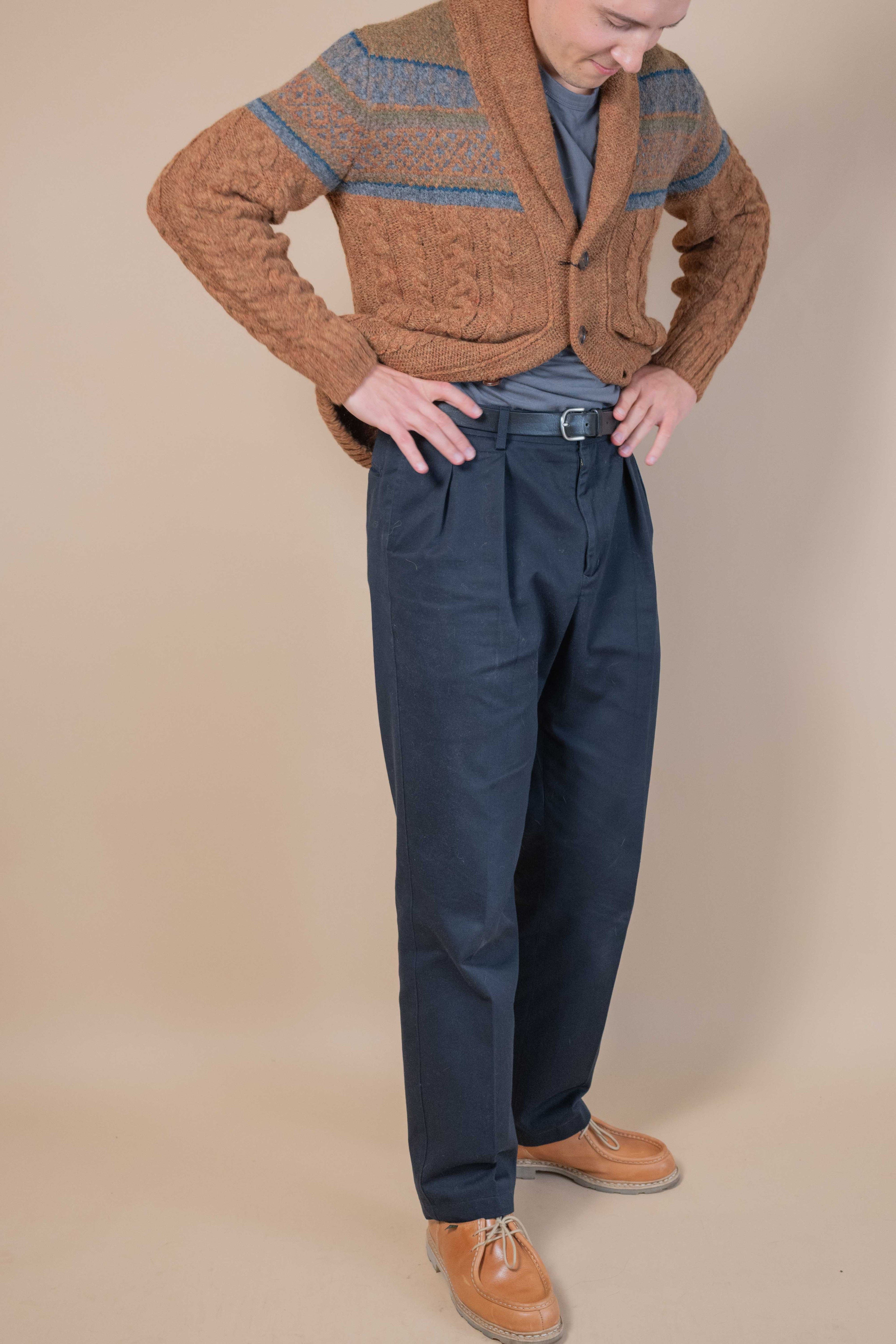 Navy 2 Pleat Chinos - 1955UC