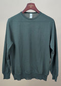 Olive green Gassed Cotton long sleeve knitted shirt by GRP, displayed flat showing the textured fabric and classic collar style.