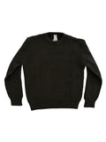 Merino Ribbed "Striped" Crewneck Sweater - Dark Green