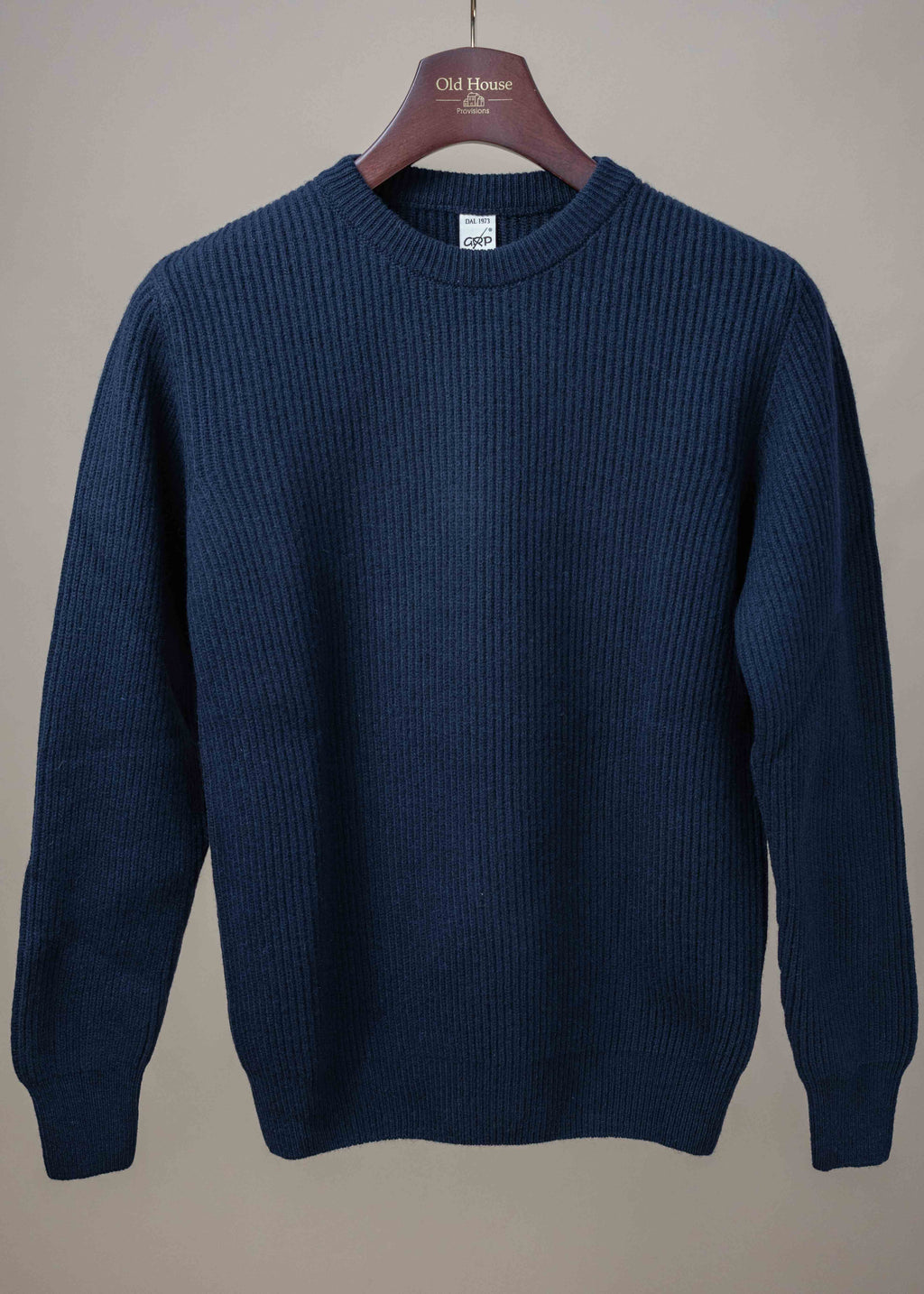 Ribbed Crewneck Sweater - Navy